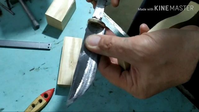 Делаем нож для хозяйственных нужд,сталь ,р6м5 смотреть онлайн