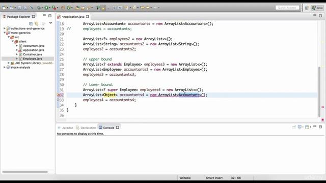 Generics with Wildcards in Java смотреть онлайн