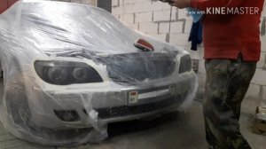БМВ Е65 Восстановление фар с помощью  прозрачного лака. Детейлинг быстро. BMW e65