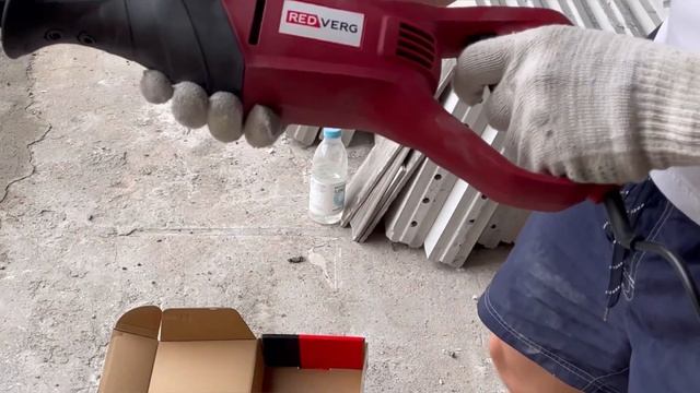 Ровный распил пазогребневых блоков! Сабельная пила + полотно по газобетону REDVERG