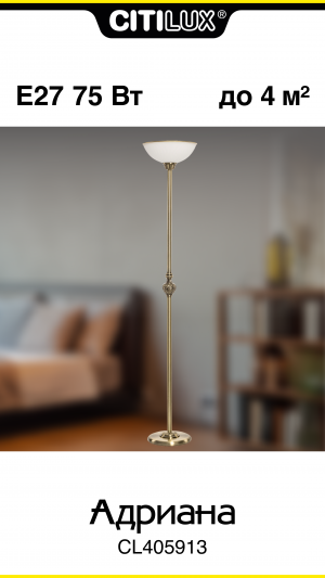 Citilux Адриана CL405913 напольный светильник — торшер бронзового цвета