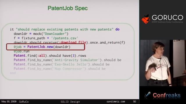 GORUCO 2009 - SOLID Object-Oriented Design by Sandi Metz смотреть онлайн