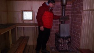 Тест банной печи волжанка в летней бане зимой ! (часть 2)