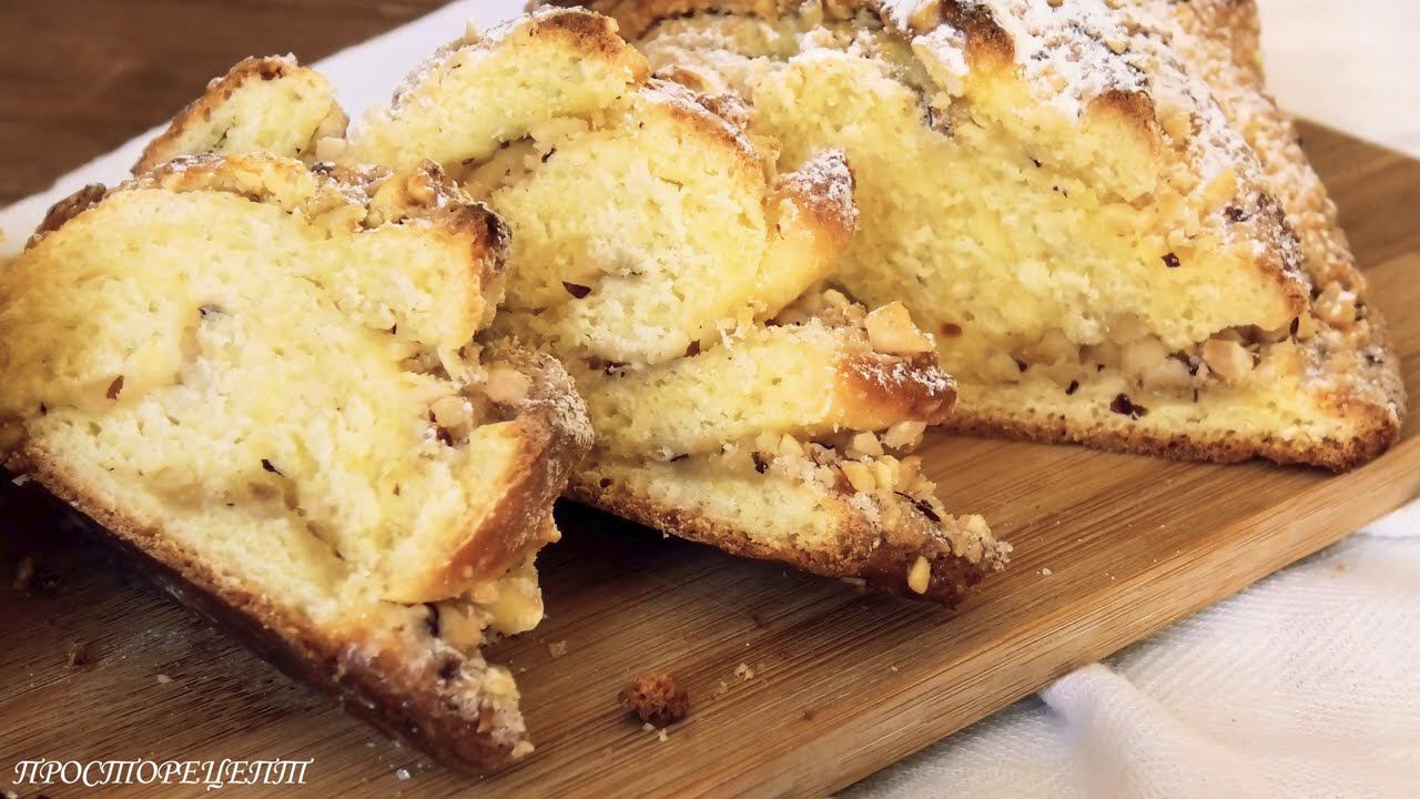 Невозможно устоять!✨ Булочка-Плетёнка из быстрого творожного теста!//A roll of quick dough!