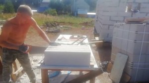 Изготовление U-блока из газобетона своими руками