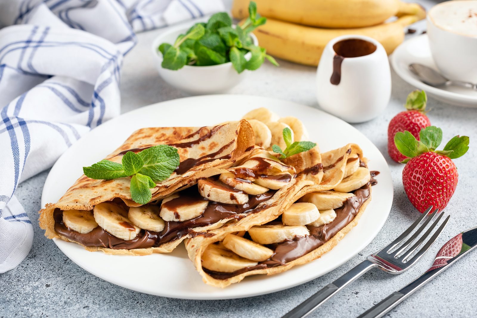 Панкейки с арахисовой пастой