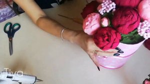 Букет с пионами из гофрированной бумаги!