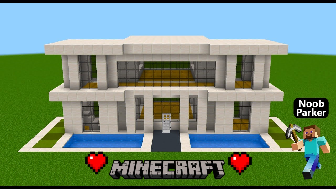 Майнкрафт - как построить современный дом, minecraft.