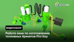 Линия по изготовлению топливных брикетов Pini kay (ПЛБ500): обзор и готовый продукт