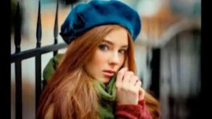 Девушка в синем берете (2). Автор неизвестен, исп.: Т. Рехельс