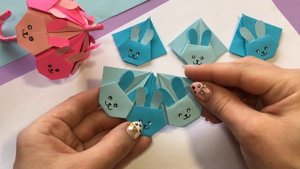 Оригами Милый ЗОНТИК - Зайчик I Поделки из бумаги I Origami Cute Umbrella - Bunny I Paper craft