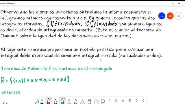 15.1.2 Las integrales iteradas, el teorema de Fubini y ejemplos de integrales iteradas resueltos. смотреть онлайн