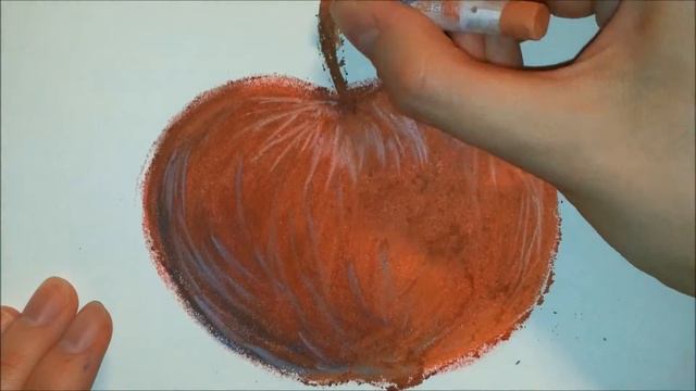 How to draw an APPLE with SOFT PASTELS - Beginner's TUTORIAL - мягкая пастель смотреть онлайн