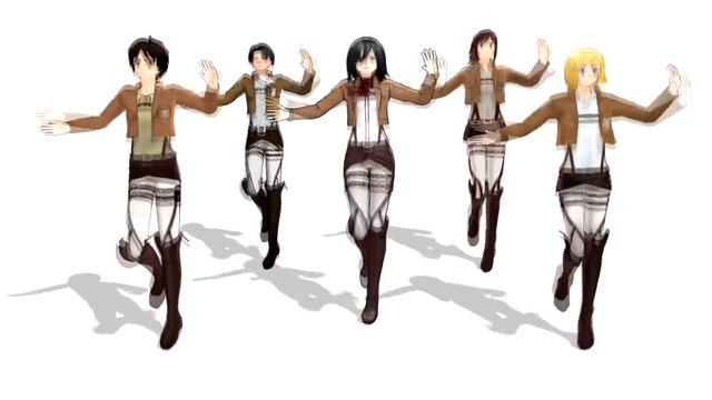 Attack on Titan Feel the sound MMD смотреть онлайн