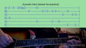 Roundabout by yes (intro)- Acoustic Guitar Tab