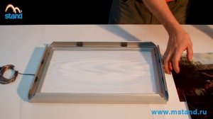 Замена плаката в фреймлайте, световй короб с клик профилем