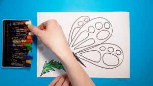 Как нарисовать БАБОЧКУ. Рисуем с детьми. How to draw a BUTTERFLY.