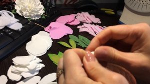 МК Пионы из иранского фоамирана. Самый простой способ.