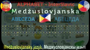 InterSlavic ALPHABET with words image │ Меджусловјанска АБЕЦЕДА с словесами и образками