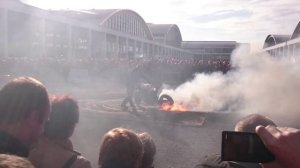 Motorrad Burnout Friedrichshafen Messe