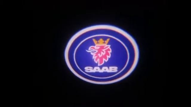 Подсветка двери с логотипом Saab Сааб