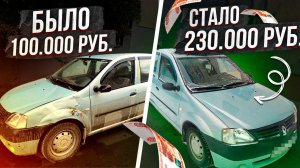 КАК МЫ ПОМОГЛИ ПРОДАТЬ РЕНО ЛОГАН НА 130.000 РУБЛЕЙ ДОРОЖЕ РЫНКА СДЕЛАЛИ КУЗОВ ПРОВЕРИЛИ ДВС ХОДОВУЮ