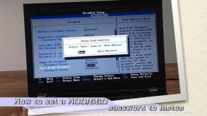 How to set hdd password to thinkpad