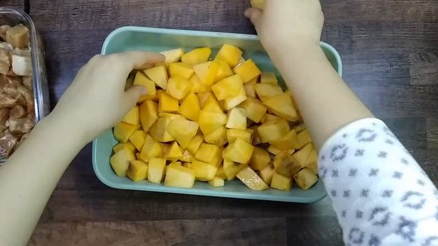 Запеченная тыква с мясом в духовке Рецепт тыква