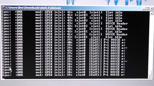 Decoding DMR with Digital Speech Decoder 1.6 beta