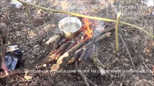 Кабанятина на костре. Тест "Мачете". Видео тест "Русский булат". Отзыв о ноже