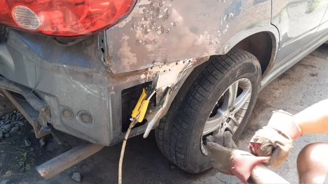 Лечение болячки на mitsubishi outlander. Ремонт задних арок!!!