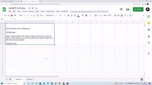 Forget Formulas: Use GPT-3.5 Turbo in Google Sheets ( Using ChatGPT API)