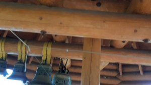 Поход. По дороге заехали в храм в деревне Павлицево. На колокольне )