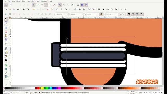 Tutorial Desain Grafis Vektor mudah AMONG US Naruto in inkscape | Coreldraw | Adobe illustrator