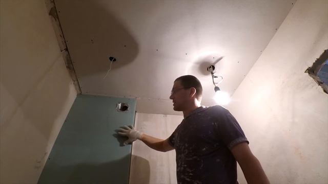 Какой гипсокартон взять для ванной. Зашиваем короб и потолок гипсом. смотреть онлайн