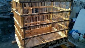 Птичья Клетка, для волнистых попугаев. Своими руками/ из шашлычных шпажек!