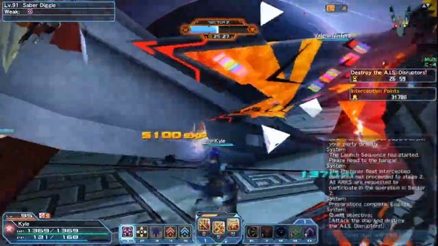 PSO2 - Armada : Photoner Ship Assault (Ultra Hard) Phantom Lv.95 Rifle Gameplay смотреть онлайн