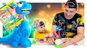 Play Doh Динозавр ! Чем он так понравился ребенку? #playdoh #плейдо #динозавр #игрушка #дети