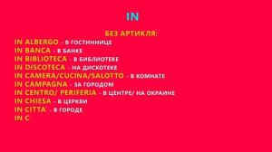 Все о предлоге IN в итальянском языке за 3 минуты