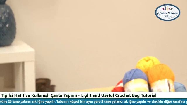Tığ İşi Hafif ve Kullanışlı Çanta Yapımı - Light and Useful Crochet Bag Tutorial смотреть онлайн