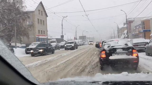 Зима Саратов/Дороги Саратов Декабрь 2018/Выпал снег