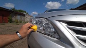 Очистка фар лимоном с содой. Это ФИАСКО!!