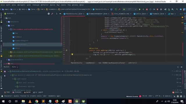Android studio tutorial parser json, Fast Android Networking Library, ListView, Picasso Part 2