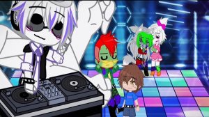Music Man and Gregory with Monty, Roxy, Chica and Freddy😝// Gacha Club // Fnaf // Video // loki-san