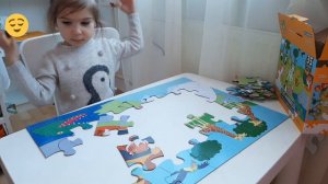 Даяна Кош / Собираем Гигантский пазл / Ребёнок 2.6года 11.02.21