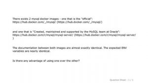 MySQL : Docker - Is There Any Difference Between The Two MySQL Docker Images?