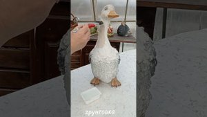 Восстановление гипсовой фигурки для сада своими руками| Plaster figure restoration DIY