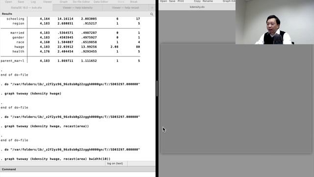 Introductory Stata 35: Graphs For Single Continuous Variable (Density Plots) смотреть онлайн