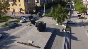 Памятник Паникахе. Волгоград. Съемка сверху.