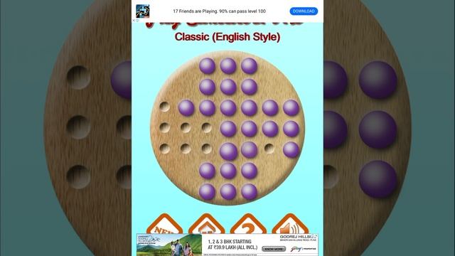 Peg solitaire getting maximum peg left & solution to 1 peg remaining смотреть онлайн